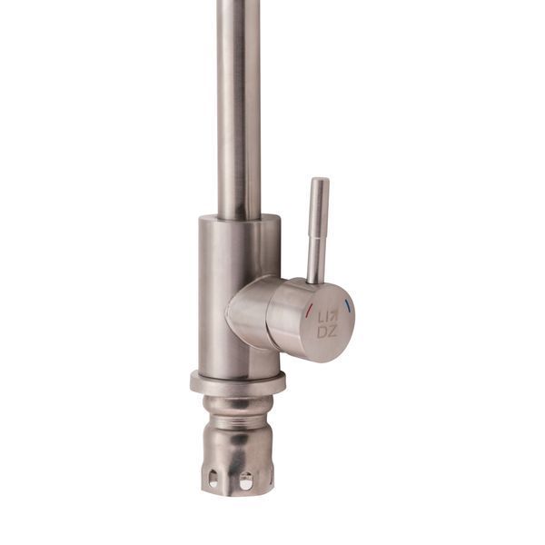 Змішувач для кухні Lidz Aria 015F1 (k35) LDARI015F1NKS21690 Nickel, одноважільний, поворотний вилив SD00027787 фото