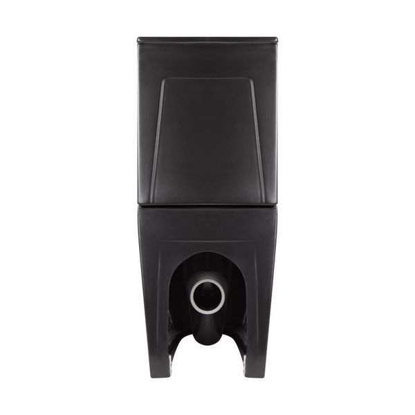 Унітаз підлоговий Qtap Robin Ultra Quiet безобідковий з сидінням Soft-Close MATT BLACK QT13226083AMB, компактний, з механічним зливом SD00052566 фото
