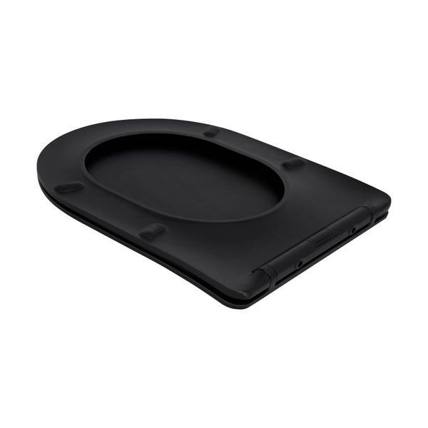 Унітаз підлоговий Qtap Robin Ultra Quiet безобідковий з сидінням Soft-Close MATT BLACK QT13226083AMB, компактний, з механічним зливом SD00052566 фото