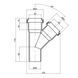 Тройник PPR канализационный TA Sewage 50, 45&deg; SD00034432 фото 2