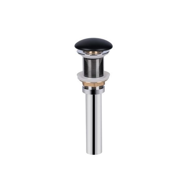 Комплект Qtap Tern: Раковина накладная прямоугольная 500х350х145 мм Matt Black + Донный клапан PU03 SD00053426 фото