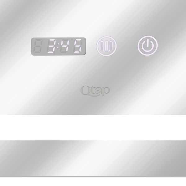 Зеркало Qtap Mideya 800x800 с LED-подсветкой Touch, с антизапотеванием, с часами, диммером, рег. Яркости SD00051750 фото
