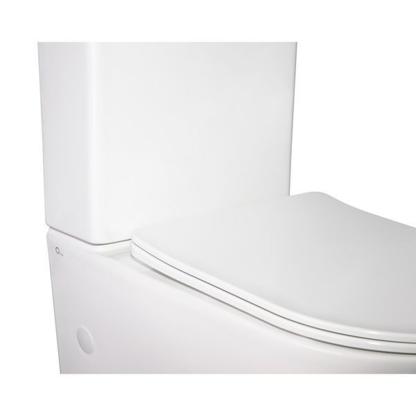 Унітаз-компакт Qtap Stork безобідковий з сидінням Soft-close QT15222178W, білий, підлоговий, Rimless SD00036225 фото