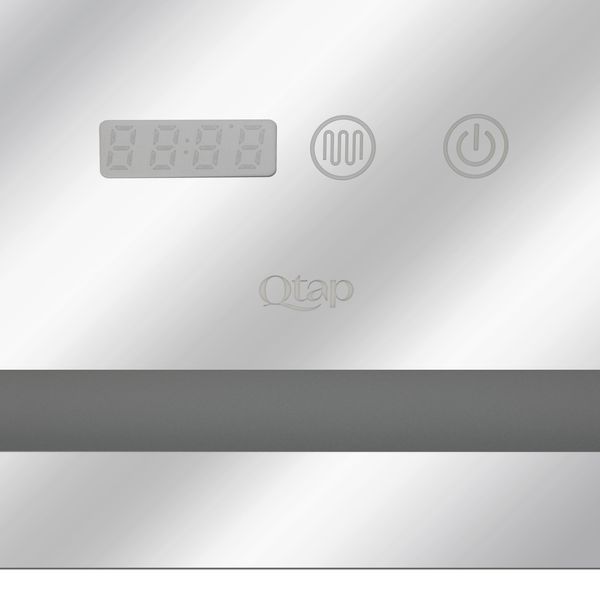 Зеркало Qtap Mideya 800x800 с LED-подсветкой Touch, с антизапотеванием, с часами, диммером, рег. Яркости SD00051750 фото