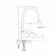 Змішувач для кухні Lidz Tani 007F3 з гнучким виливом (k40) LDTAN007F3GCR31869 Grey / Chrome SD00037970 фото 2