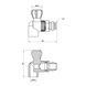Кран кульовий радіаторний PPR Thermo Alliance 20х1/2" кутовий SD00029240 фото 2