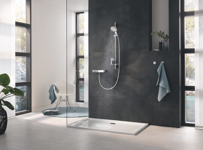 Душовий гарнітур Grohe Rainshower SmartActive з штангою, 3 режими, хром (26593000) 26593000 фото