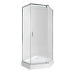 Набор Qtap душевая кабина Scorpio CRM10995-AC6 Clear 2120x900x900 мм + поддон Diamond 309912 90x90x12 см,