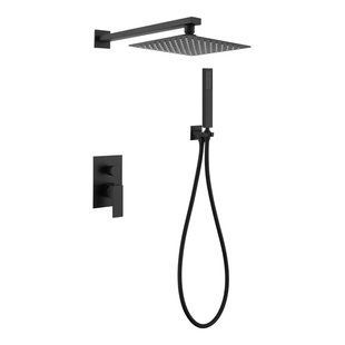 Вбудована душова система MIXXUS KUB-003 INNER BLACK з нержавіючої сталі, одноважільний змішувач (MI5944) MI5944 фото