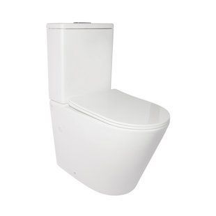 Унітаз-компакт Qtap Stork безобідковий з сидінням Soft-close QT15222179W, підлоговий, білий, кераміка SD00036226 фото