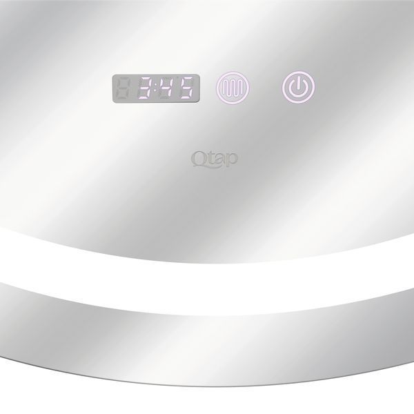 Дзеркало Qtap Mideya R800 з LED-підсвічуванням Touch, з антизапітнінням, годинником, диммером, рег. Яскравості SD00051752 фото