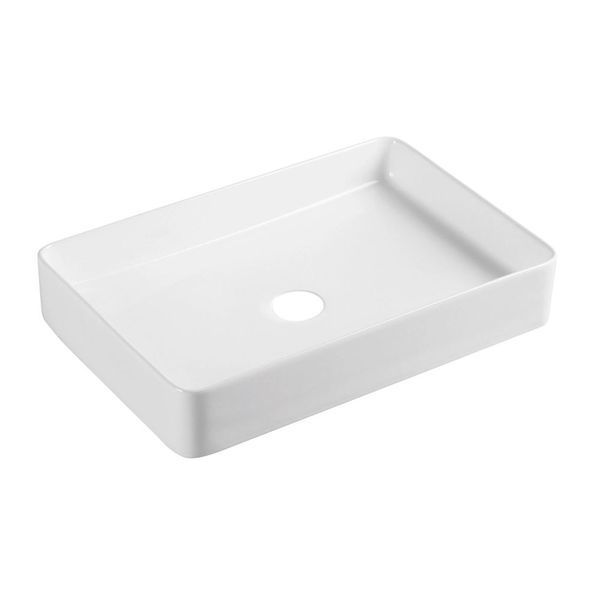Комплект Qtap Tern: Раковина накладна прамокутна 600x405x110 мм WHITE + Донний клапан PU02 SD00053427 фото