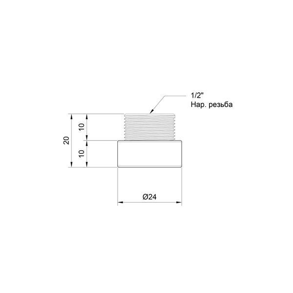 Удлинитель SD Plus 10х1/2" хром SD1301510 SD00010124 фото