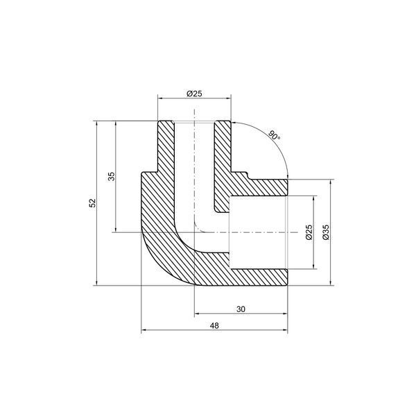 Кутик PPR Thermo Alliance 25, 90&deg; SD00029397 фото