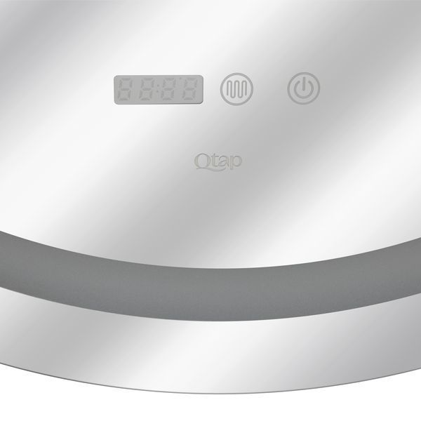 Дзеркало Qtap Mideya R800 з LED-підсвічуванням Touch, з антизапітнінням, годинником, диммером, рег. Яскравості SD00051752 фото