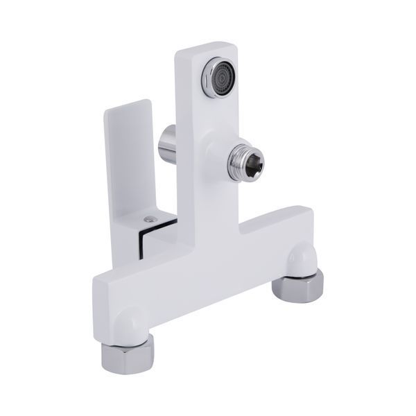 Змішувач для ванни Qtap Gemini (з душовим гарнітуром) QTGEM259CRW45683 Chrome/White, одноважільний, латунь SD00051807 фото