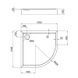 Душевой поддон Qtap Robin 301112 100x100x12 см + сифон, низкий, белый акрил SD00046986 фото 2