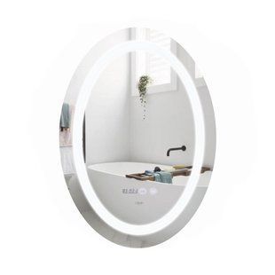 Дзеркало Qtap Mideya 500х700 з LED-підсвічуванням Touch, з антизапітнінням, годинником, диммером, рег. Яскравості SD00051753 фото