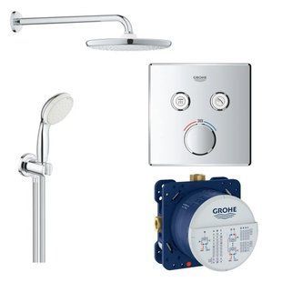 Душовий комплект Grohe Grohtherm SmartControl New Tempesta 250 з термостатом, хром (UA26416SC1) UA26416SC1 фото