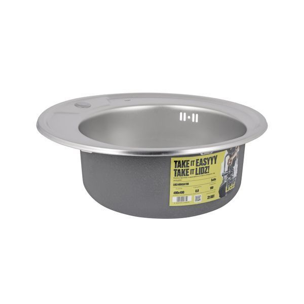 Кухонна мийка Lidz 490-A 0,8 мм Satin (LIDZ490ASAT) SD00027758 фото