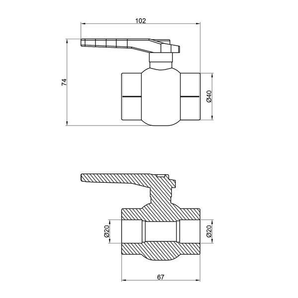 Кран кульовий PPR Thermo Alliance 20 SD00029242 фото