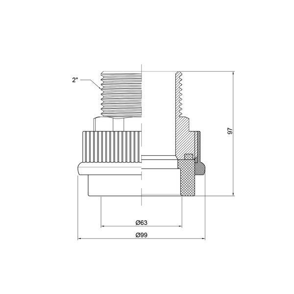 Муфта PPR Thermo Alliance 63х2" НР SD00029342 фото