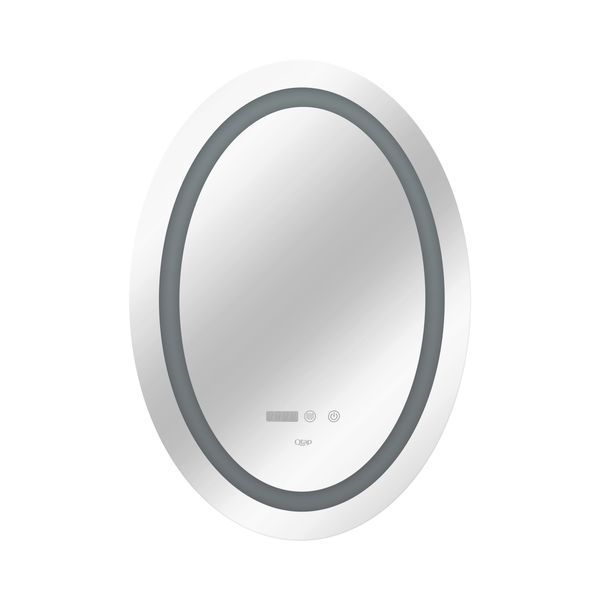 Зеркало Qtap Mideya 500х700 с LED-подсветкой Touch, с антизапотеванием, с часами, диммером, рег. Яркости SD00051753 фото