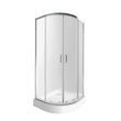 Набор Qtap душевая кабина Taurus CRM1011AC6 Clear 2020x1000x1000 мм + поддон Robin 301112 100x100x12 см,