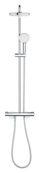 Душова система Grohe Tempesta System 210 з термостатом, хром, 2 режими струї Rain (26811001) 26811001 фото