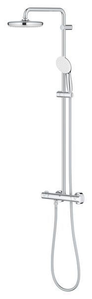 Душова система Grohe Tempesta System 210 з термостатом, хром, 2 режими струї Rain (26811001) 26811001 фото