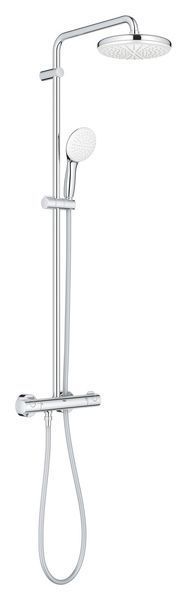 Душова система Grohe Tempesta System 210 з термостатом, хром, 2 режими струї Rain (26811001) 26811001 фото