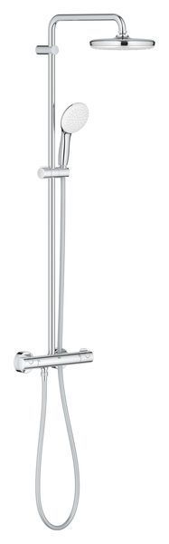 Душова система Grohe Tempesta System 210 з термостатом, хром, 2 режими струї Rain (26811001) 26811001 фото