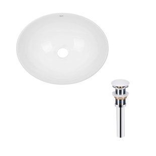 Комплект Qtap Dove: Раковина накладная овальная 410x335x145 мм White + Донный клапан PU02 SD00053432 фото