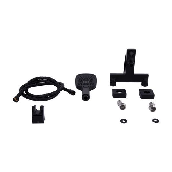 Смеситель для ванны Qtap Gemini (c душевым гарнитуром) QTGEM259BLM45682 Black Matt, однорычажный, латунь SD00051806 фото