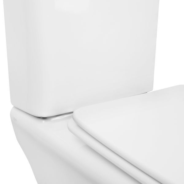 Унітаз-компакт Qtap Kalao безобідковий з сидінням Soft-close QT08221213AW, підлоговий, білий колір SD00046562 фото
