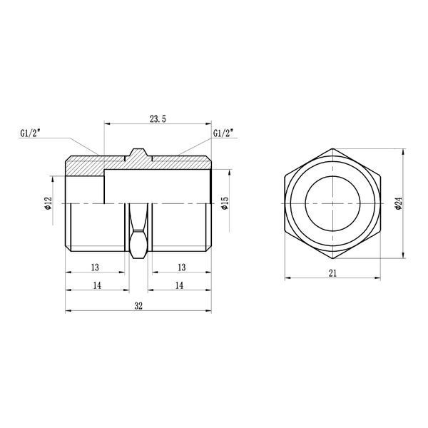 Ниппель удлиненный SD Forte 1/2" SF35815L SD00032928 фото
