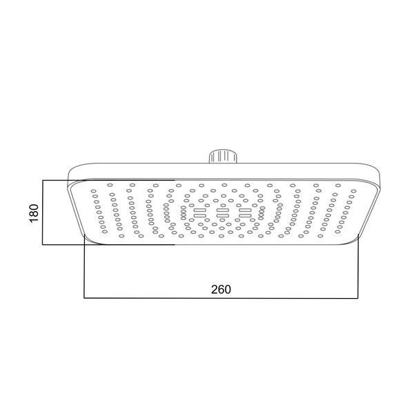Лійка для верхнього душу Qtap Hlavova 260x180 мм прямокутна QTHLA107CRM45784 Chrome/Black, ABS пластик, 1 режим SD00051908 фото