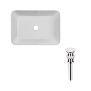 Комплект Qtap Virgo: Раковина накладна прамокутна 490х350х110 мм White + Донний клапан PU02 SD00053429 фото