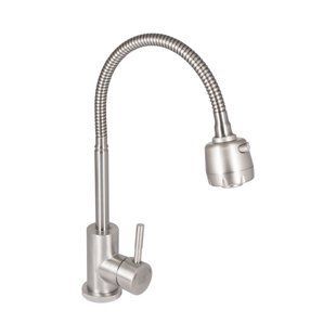 Смеситель для кухни Lidz Aria 015F41 с гибким изливом (k35) LDARI015F41NKS45306 Nickel, однорычажный SD00051430 фото