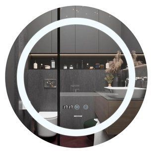 Дзеркало Mixxus PLAIN MC02-80 з LED Touch, Anti-fog, димером, регулюванням яскравості, годинником MI6931 фото