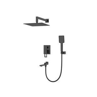 Вбудована душова система KOER KB-66009-05 чорна, змішувач, 3 режими, 150 см шланг (KR3509) KR3509 фото