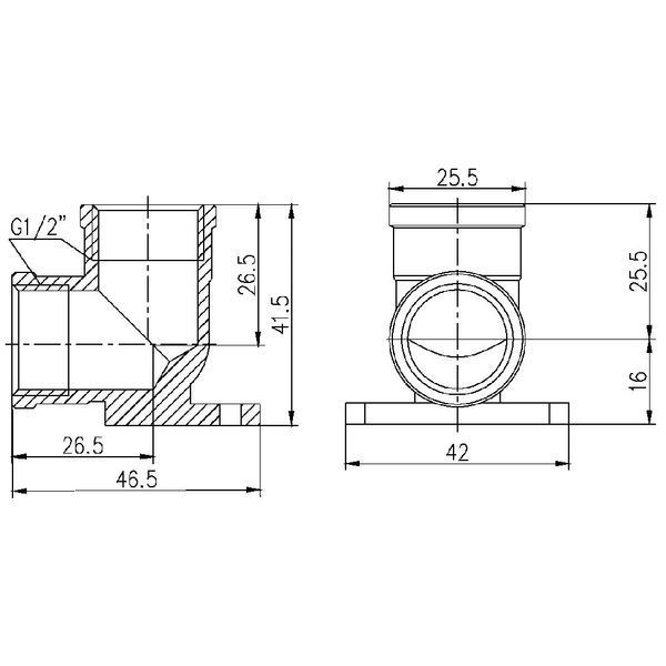 Кут настінний SD Forte 1/2" ВВ SF37115 SD00002719 фото