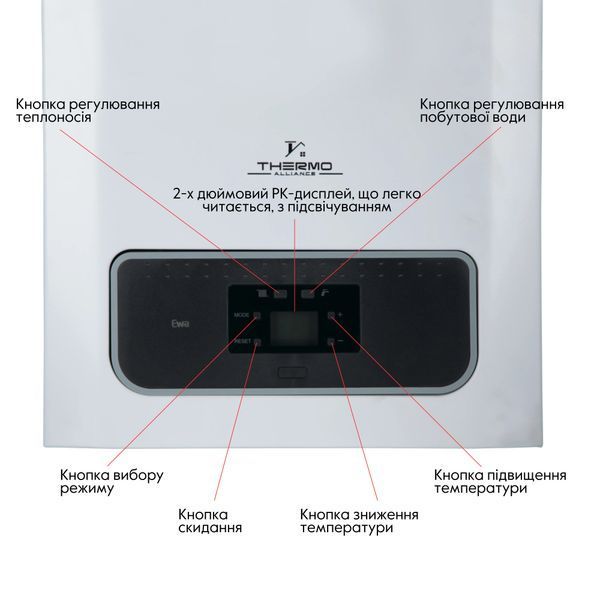 Котел газовий Thermo Alliance EWA 24 кВт двухконтурний, конденсаційний SD00050508 фото