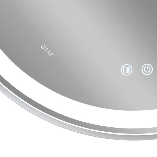 Дзеркало Qtap Gemini 800х700 з LED-підсвічуванням Touch, з антизапотіванням, з диммером, рег. темп. кольори (3000-6500K) Reverse SD00052318 фото