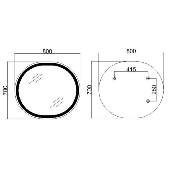 Дзеркало Qtap Gemini 800х700 з LED-підсвічуванням Touch, з антизапотіванням, з диммером, рег. темп. кольори (3000-6500K) Reverse SD00052318 фото