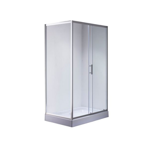 Душова кабіна MIXXUS HARD SCT01 з низьким піддоном 100x80 см, хром, скло 5 мм (MI6908) MI6908 фото