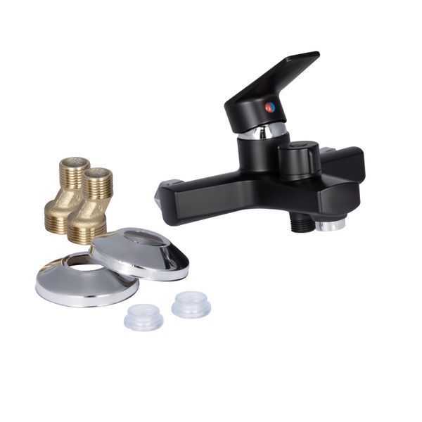 Змішувач для ванни Brinex 35B 006N, одноручний, матова чорна поверхня SD00050843 фото