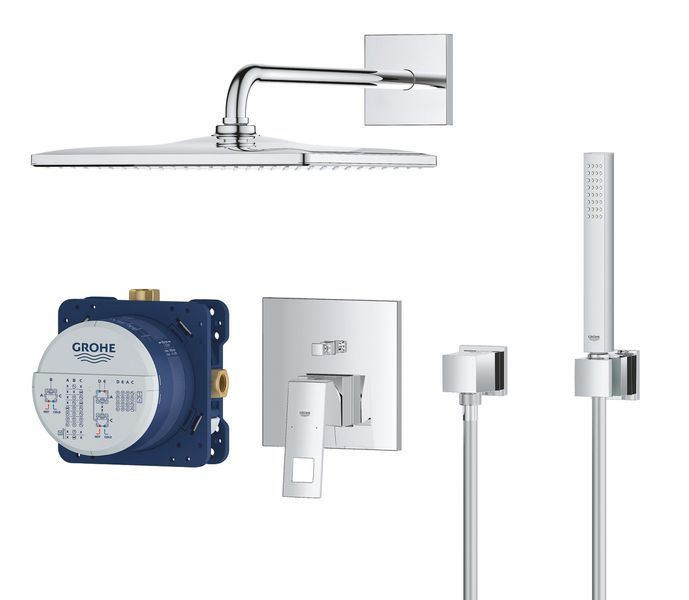 Душова система прихованого монтажу Grohe Eurocube з змішувачем, хром, 2 режими (25238000) 25238000 фото