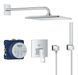 Душова система прихованого монтажу Grohe Eurocube з змішувачем, хром, 2 режими (25238000) 25238000 фото 1