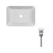 Комплект Qtap Virgo: Раковина накладная прямоугольная 490х350х110 мм White + Донный клапан PU02 SD00053429 фото 1